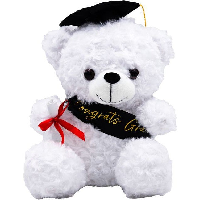 10" White Congrats Grad Bear