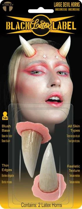 Large Devil Horns Latex Costume Prosthetic Accessory