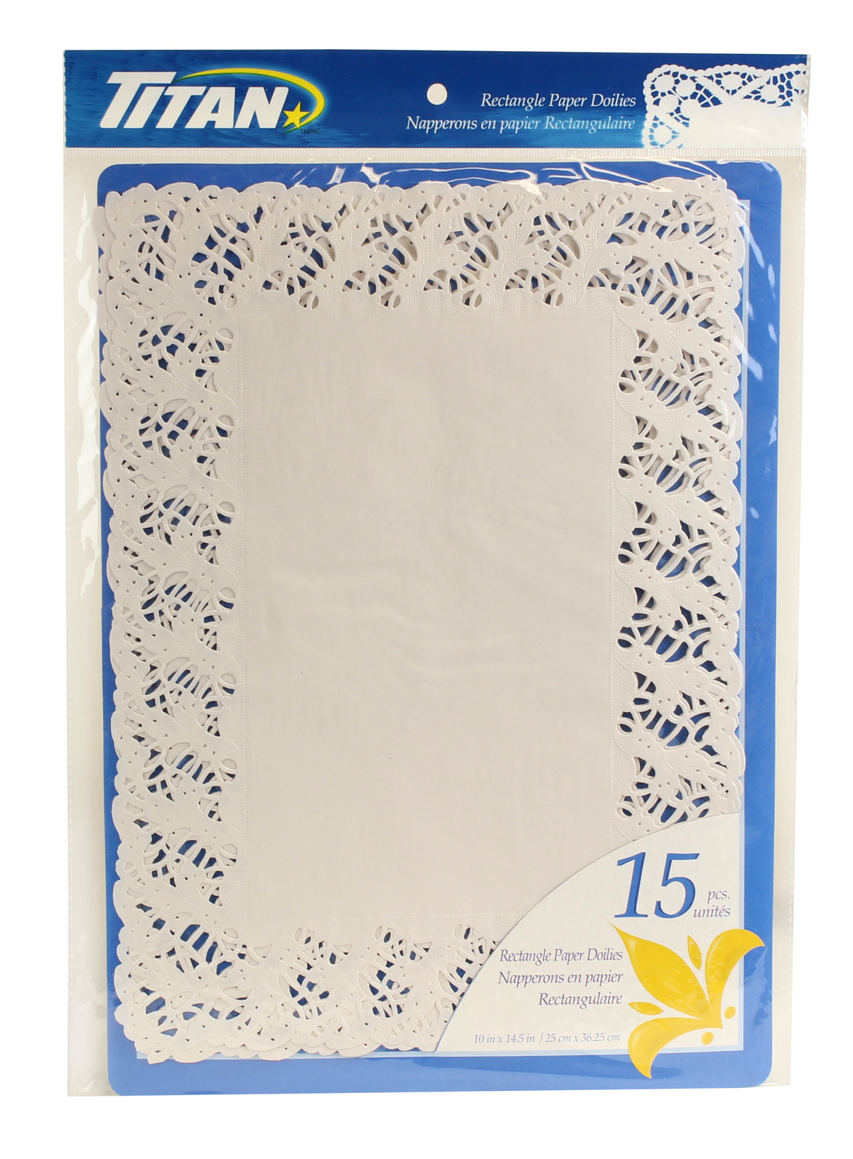 Rectangular Paper Doilies, 14.5", 15 Per Pack