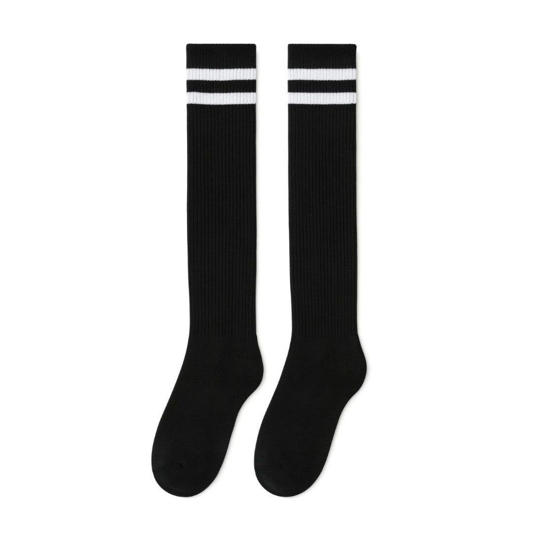 Black Knee-High Striped Socks