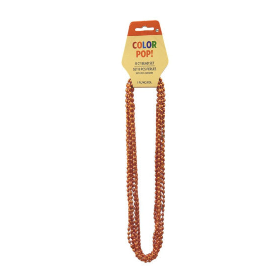 Orange 30" Oval Beads, 8 Count