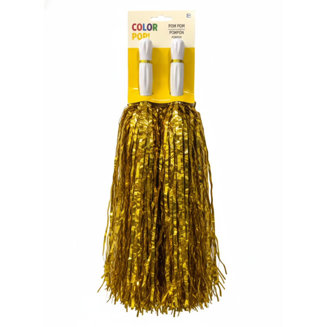 Gold Cheer Pom Poms, Set of 2