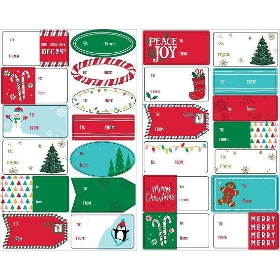 Christmas Adhesive Labels