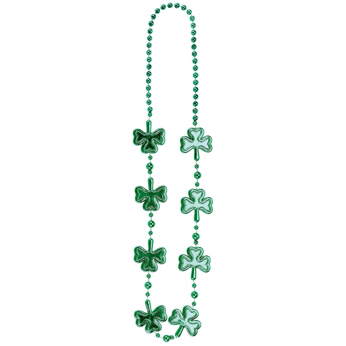 Electroplated Shamrock Beaded Necklace