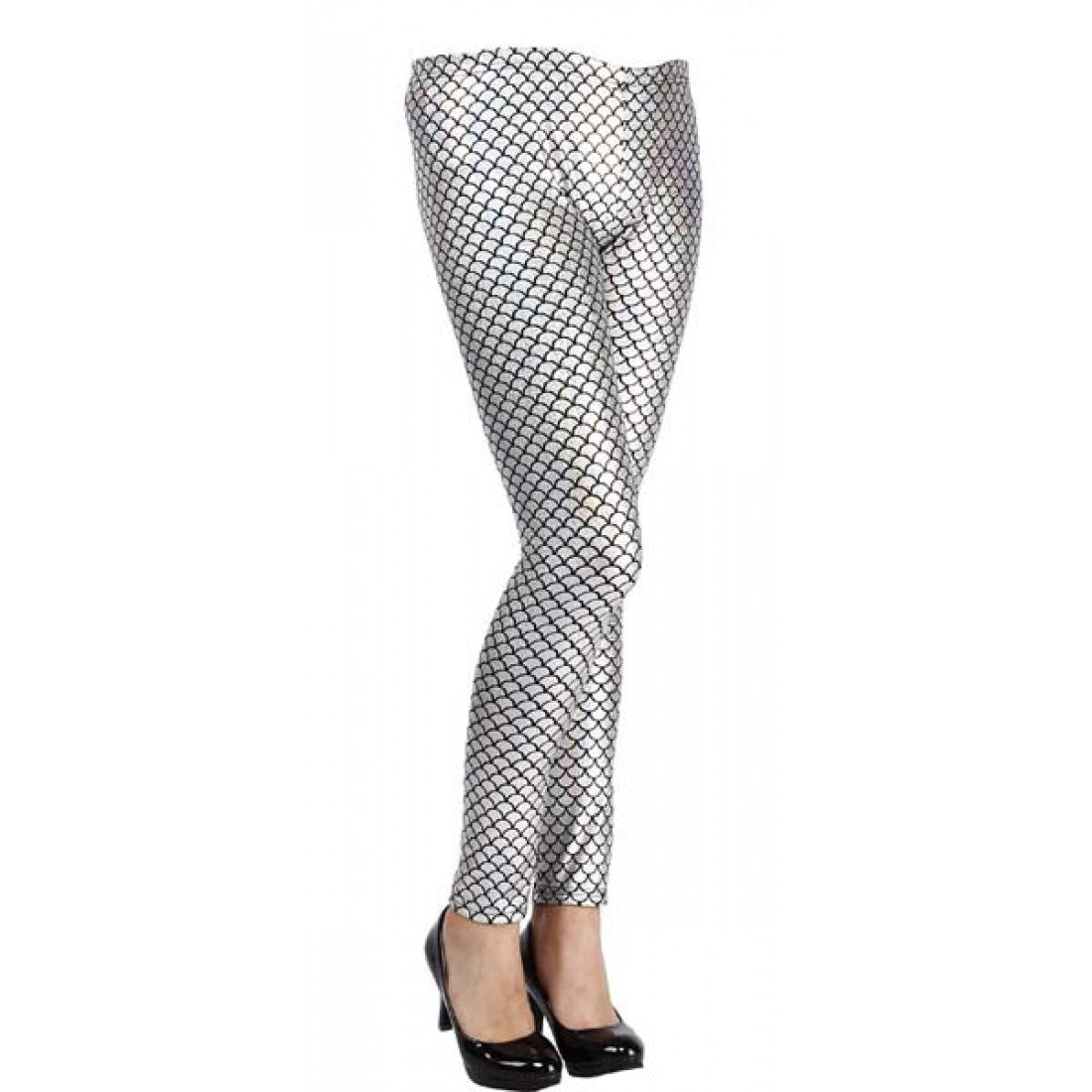 Silver Mermaid Fish Scale Leggings