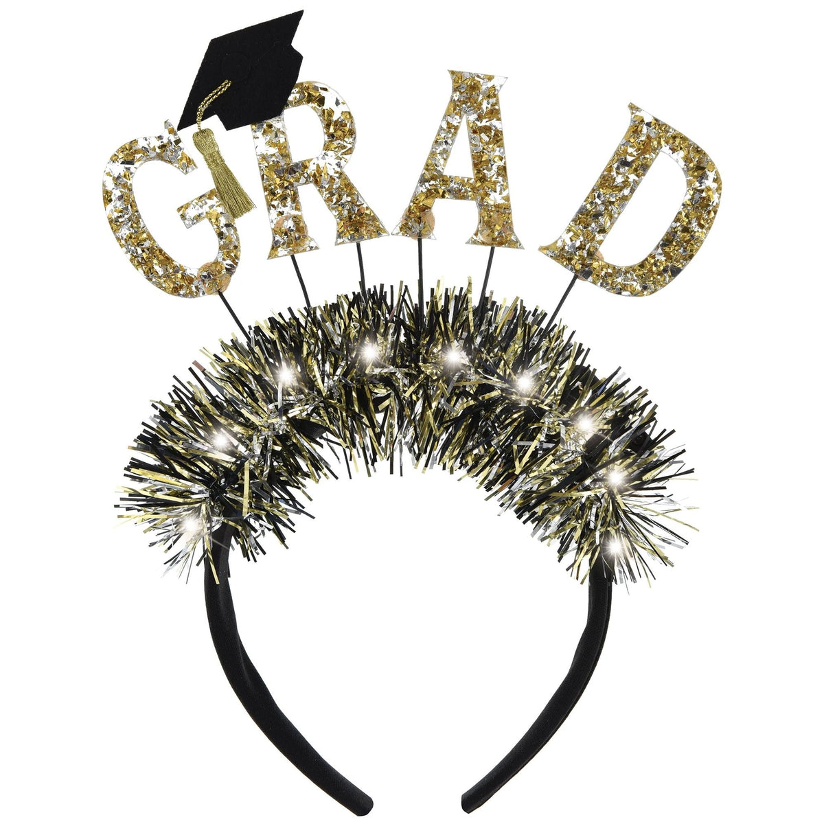 Grad Light-Up Headband - Black, Silver, Gold