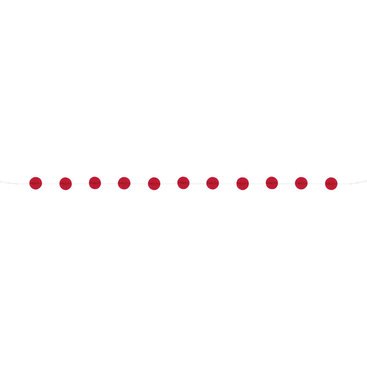 Honeycomb Ball Garland - Red