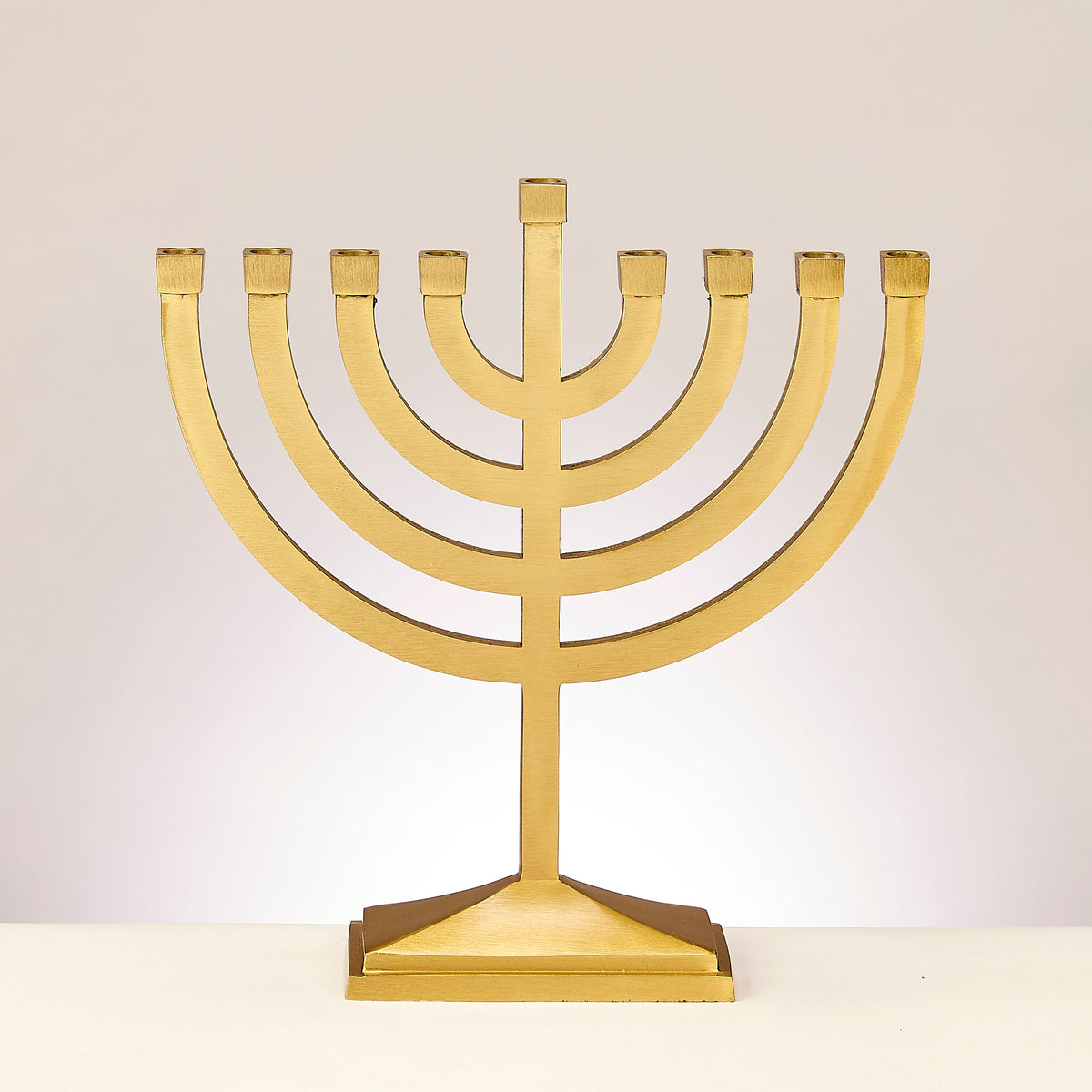 Traditional Satin Gold Finish Menorah