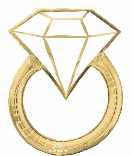 Wedding/Engagement Diamond Ring SuperShape Balloon 30"