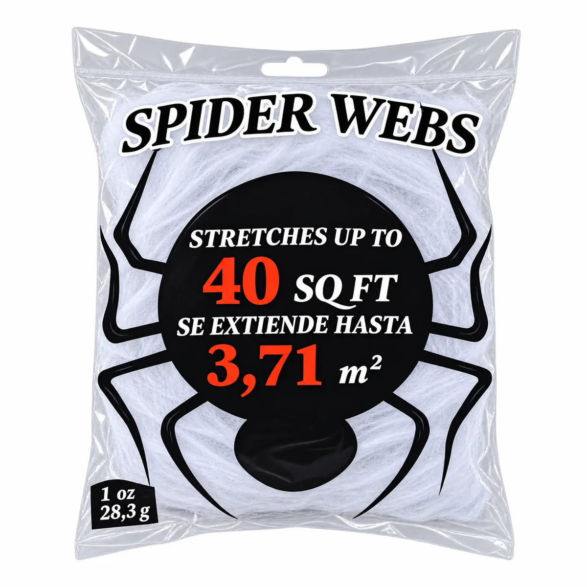 Stretchable Halloween Spider Webbing, 28.5 G