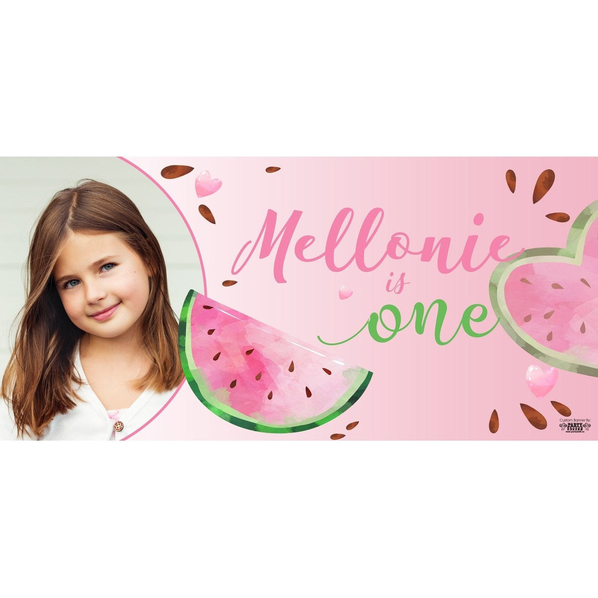 Banner - Custom Deluxe Birthday Watermelon With PiCounture