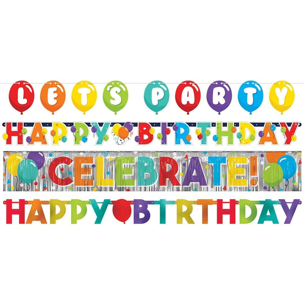 Birthday Celebration 4-In-1 Value Pack Banners