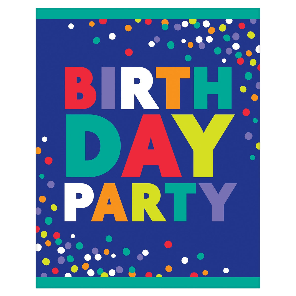 Bold Happy Birthday Postcard Invite