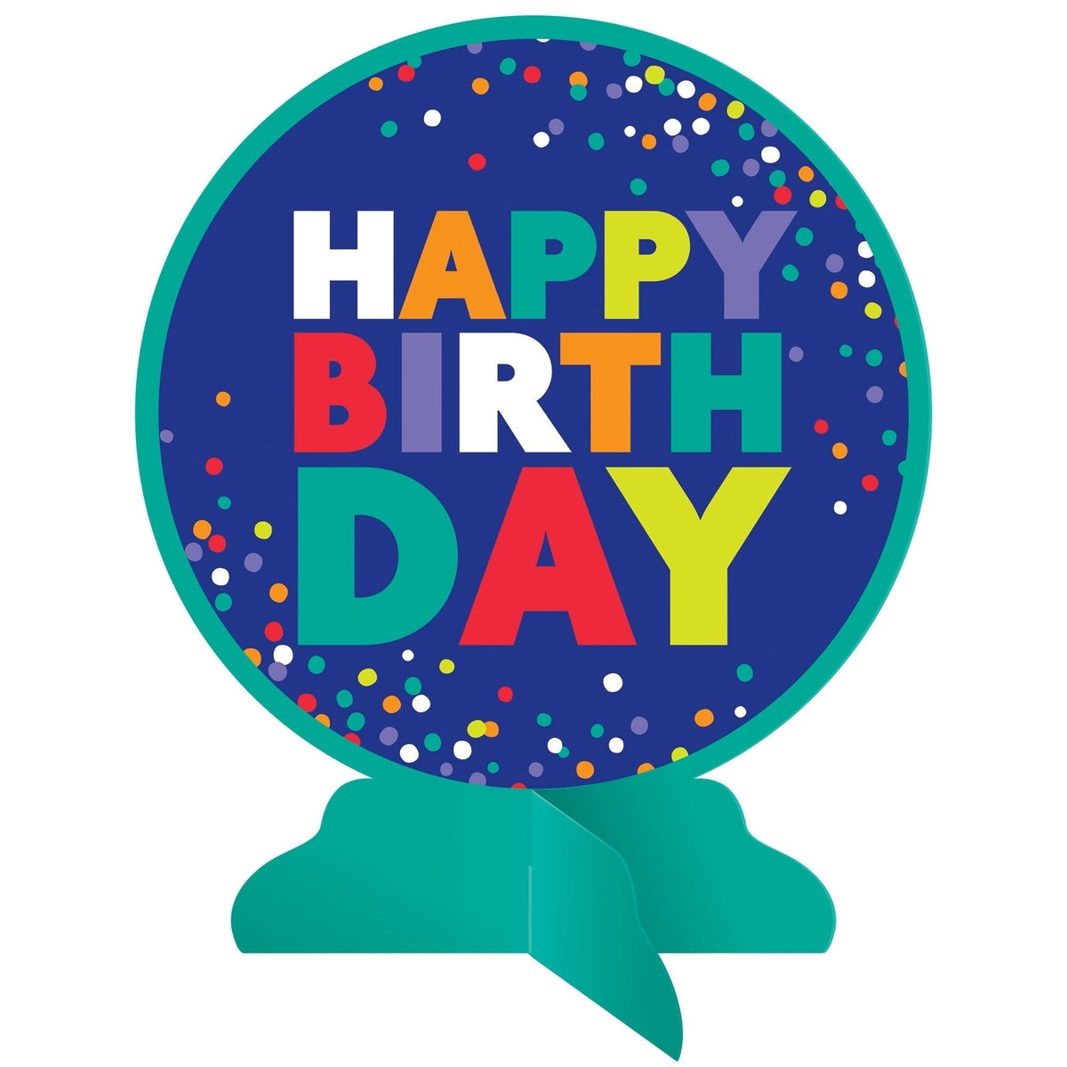 Bold Happy Birthday Table Centerpiece