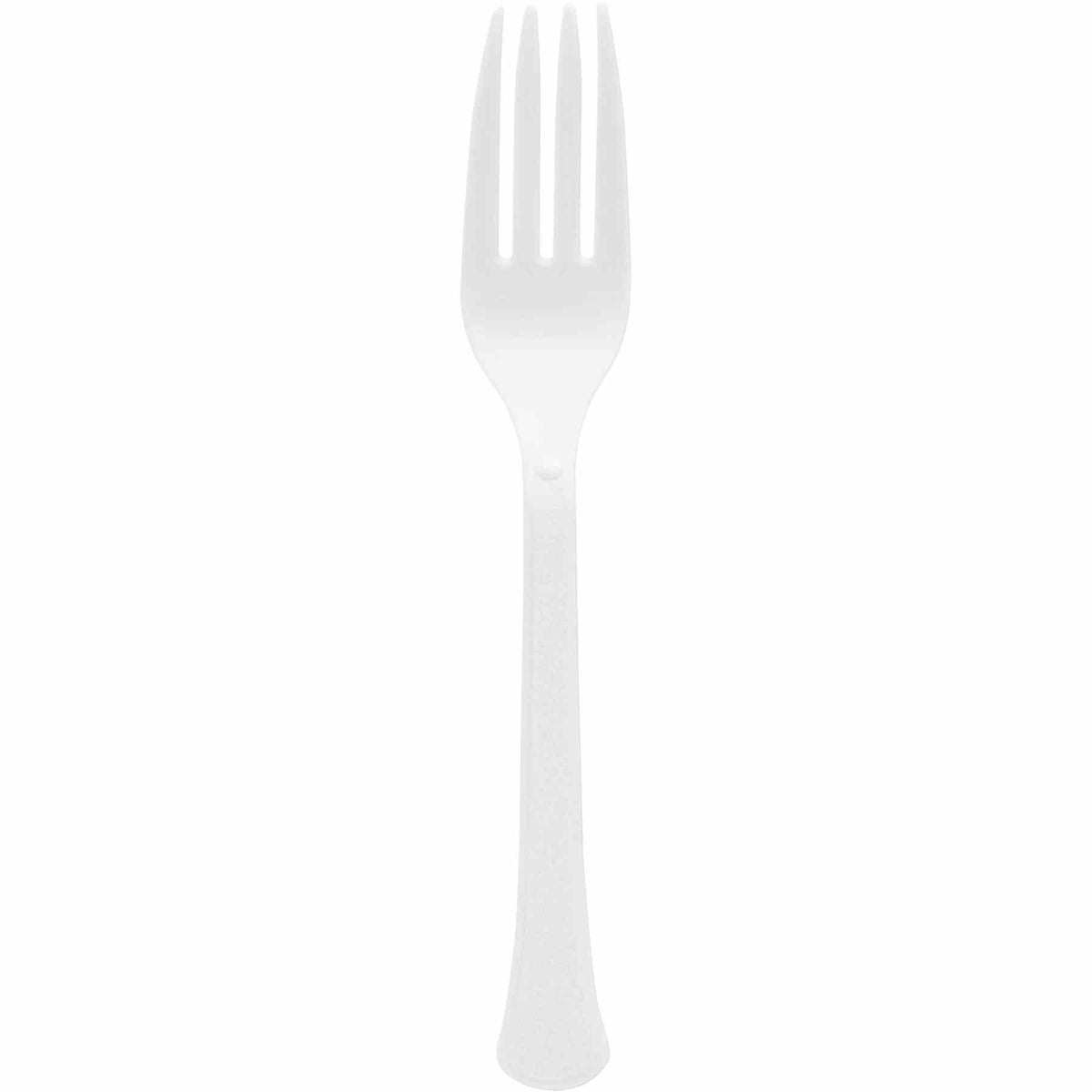 Boxed, Heavy Weight Forks, 20 Count. - Frosty White