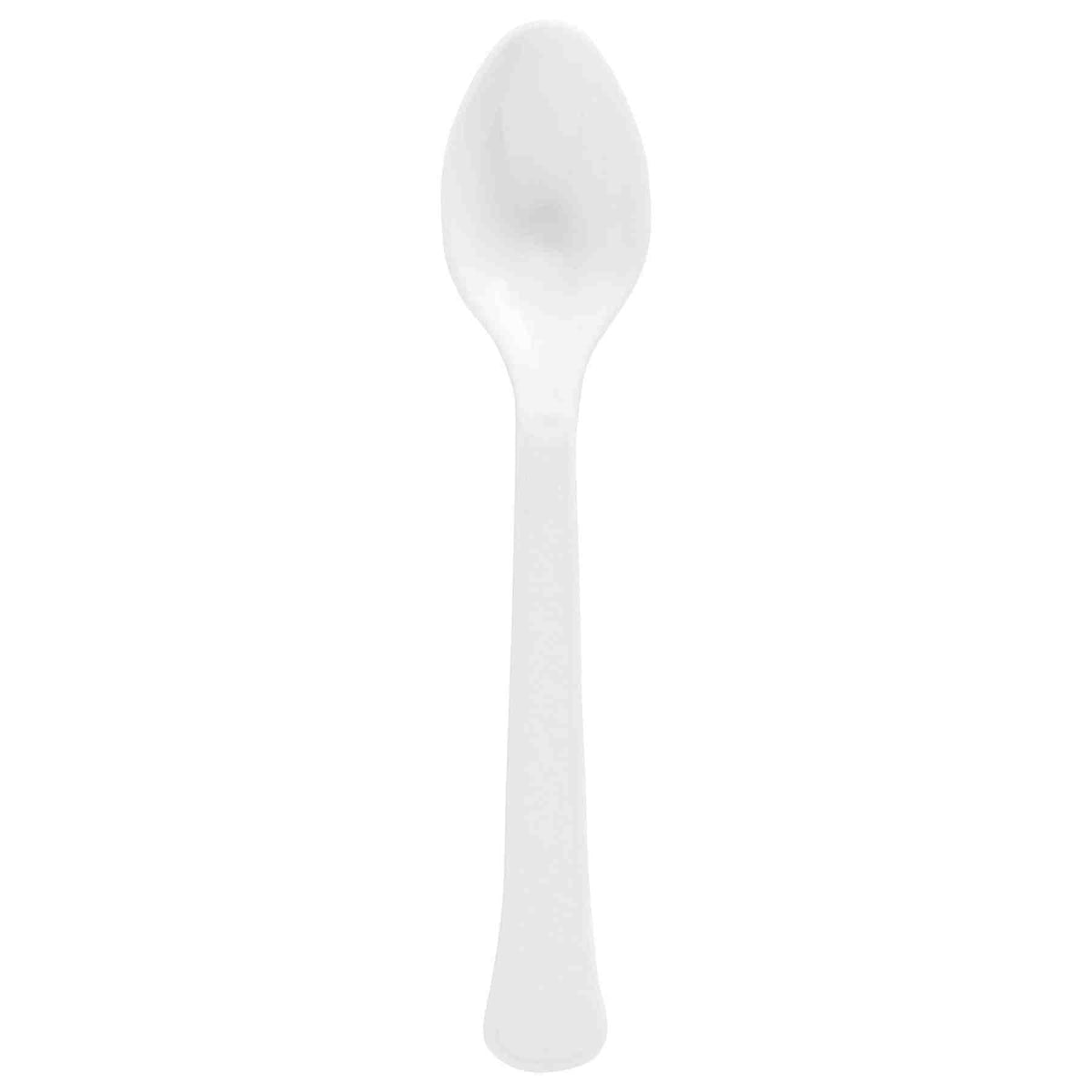 Boxed, Heavy Weight Spoons, 20 Count. - Frosty White