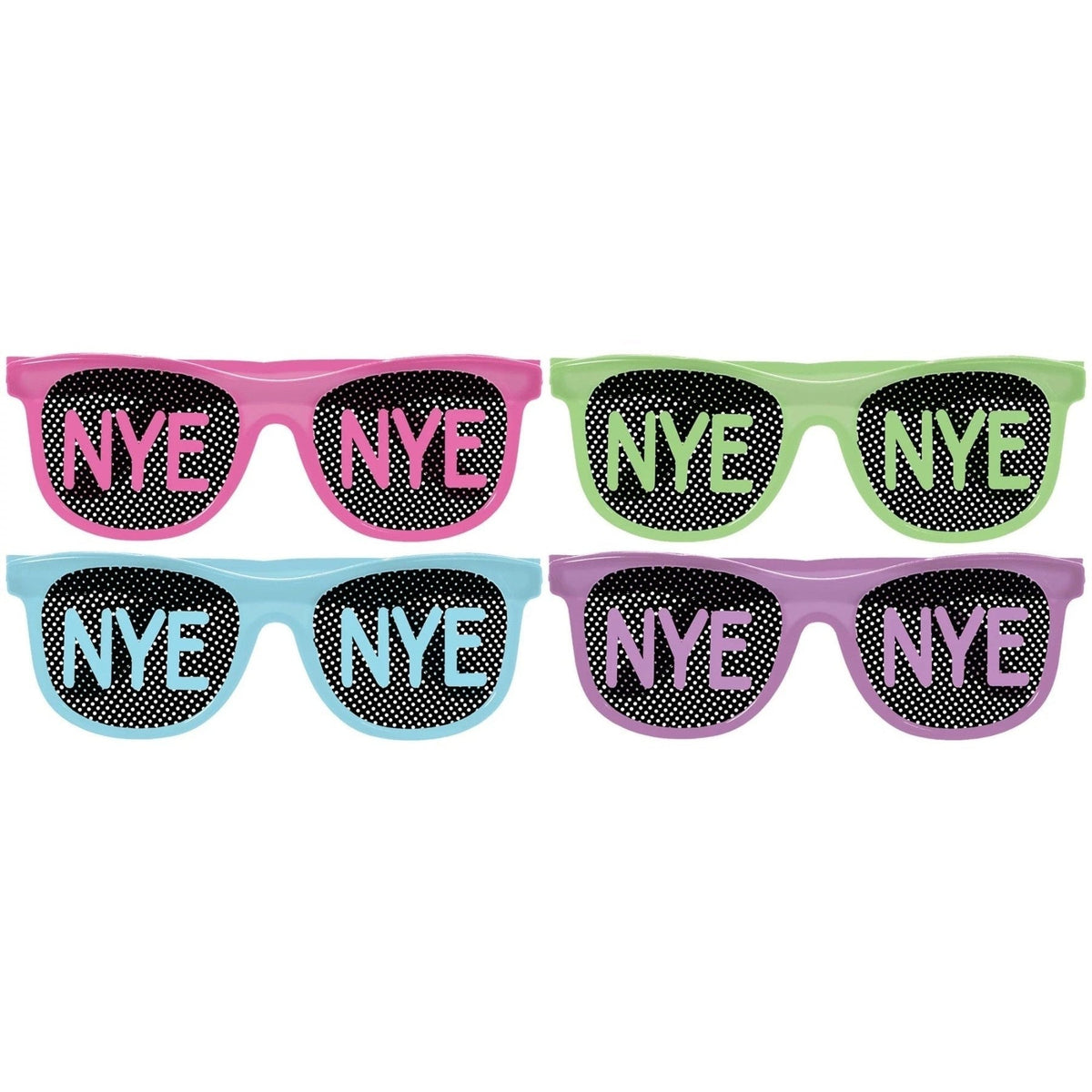 Glow In The Dark Glasses New Year's Glasses, Value Pack