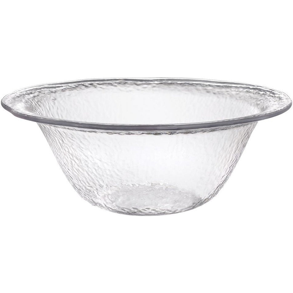 Hammered Clear Serving Bowl