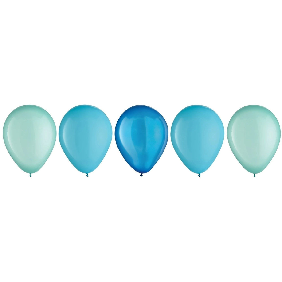 Latex Balloon Assortment - Aqua Blue