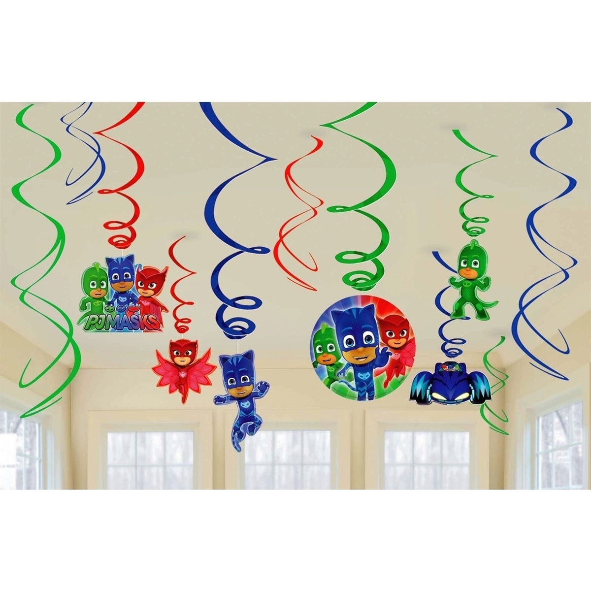 Pj Masks Value Pack Foil Swirl Decorations