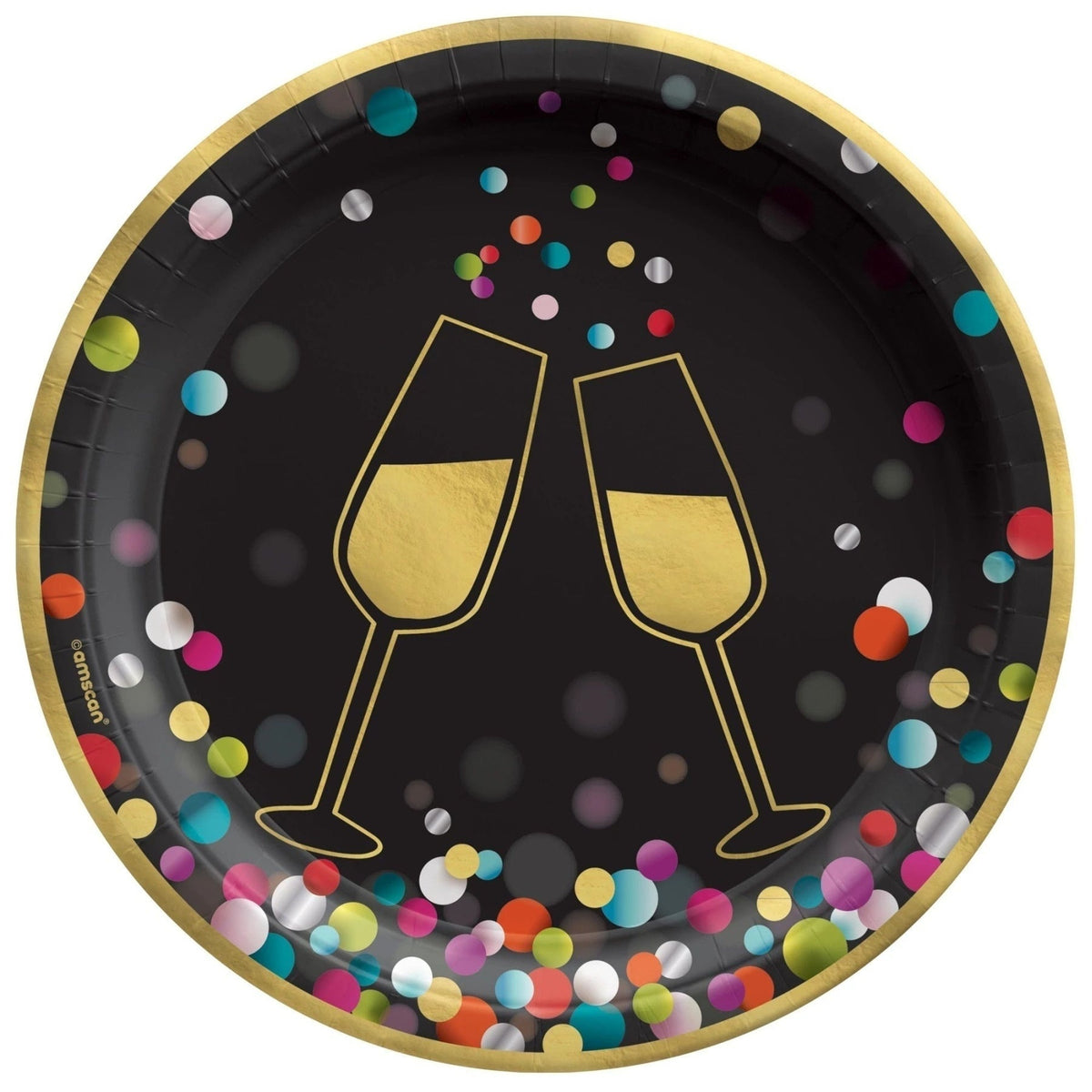 Colorful Confetti 6 3/4" Round Plates