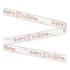 1 9' Glitz Rose Gold Foil Banner "Happy 30th Birthday"
