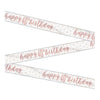 1 9' Glitz Rose Gold Foil Banner "Happy 40th Birthday"