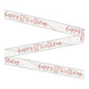 1 9' Glitz Rose Gold Foil Banner "Happy 60th Birthday"