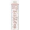 1 9' Glitz Rose Gold Foil Banner "Happy 60th Birthday"