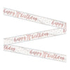 1 9' Glitz Rose Gold Foil Banner "Happy 70th Birthday"