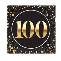 100th Birthday Beverage Napkins