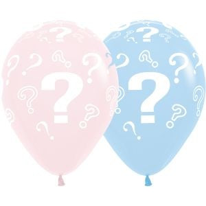 11" Question Mark Pastel Matte Latex Balloons, 50 Count