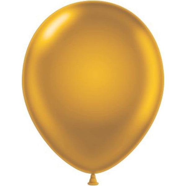11" Tuftex Balloons 100 Per Package Gold