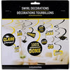 12 Pack Graduation Hanging Swirls