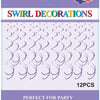 12 Piece Lavender Swirls