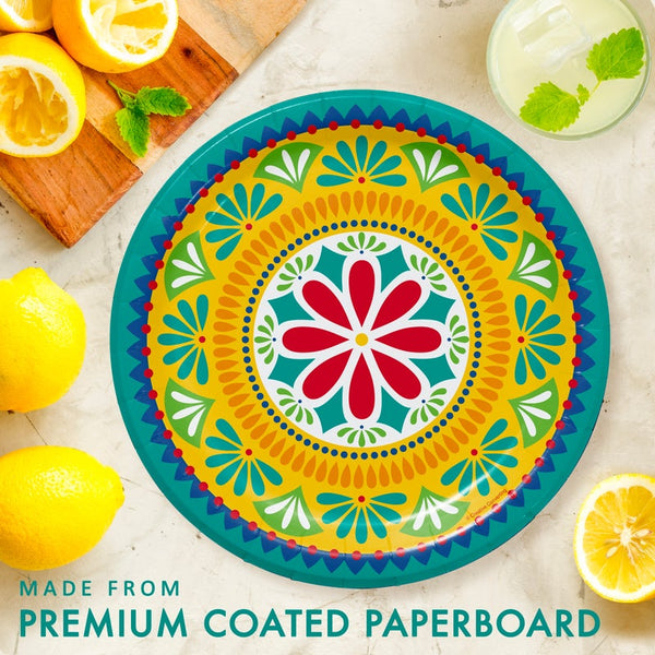 Fiesta Party 9" Dinner Plates, 8 Count