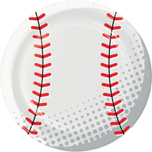 Baseball themed 9" Paper Dinner Plates