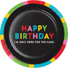 Cheeky Celebration 9" Happy Birthday I'm Only Here for Cake Paper Plates