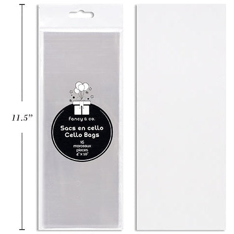 15 Cello Bags 4" x10"
