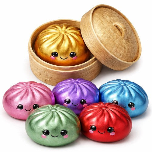 Mystery Squishy Dumpling Shimmer Golden Surprise