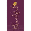 16 Chic Thanksgiving Guest Napkings, Foil Stamped