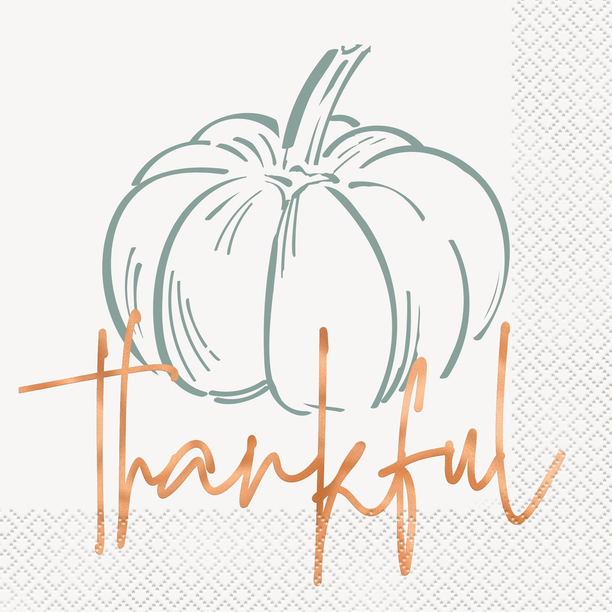 Napkin - Lunch, Elegant Thanksgiving "Thankful", 16 Count