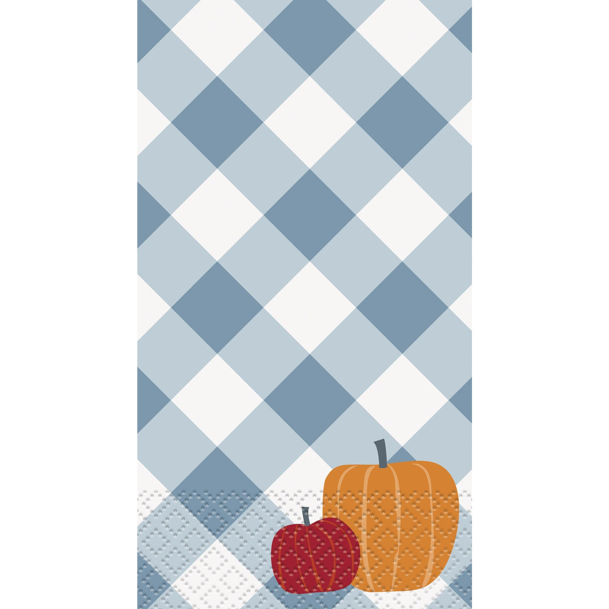 16 Pumpkin & Gingham Guest Napkins