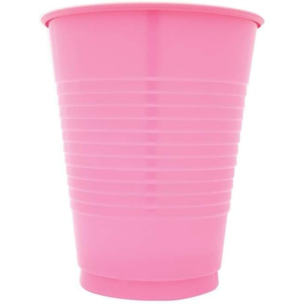 16oz Classic Pink Plastic Cups, 20 Count