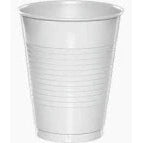 16oz White Plastic Cups, 20 Count