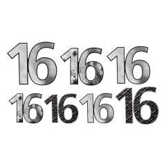 16th Birthday Foil Cutouts, 7 Pieces