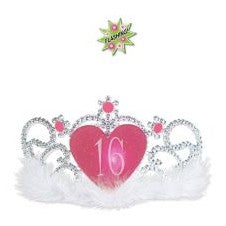16th Birthday Plastic Light-Up Tiara