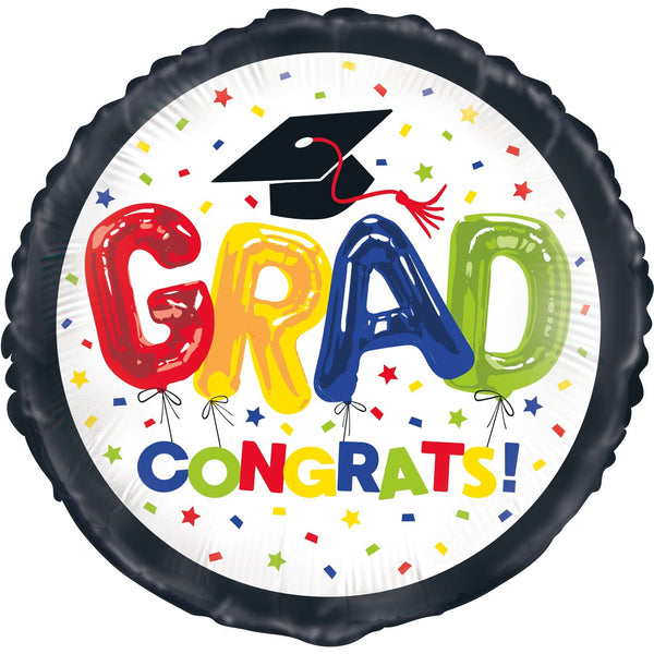 18" Bulk Letter Graduate Foil Balloon