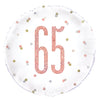 18" Glitz Rose Gold Round Foil Balloon Packaged 65