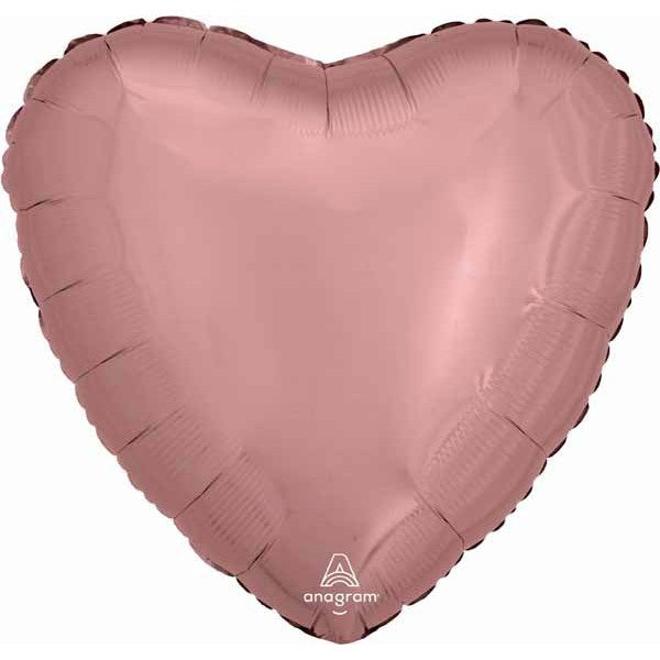 18" Heart-Shaped Foil Balloon Rose Gold